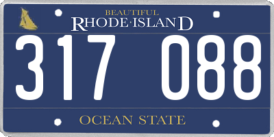 RI license plate 317088