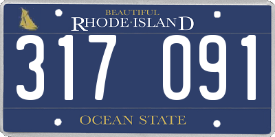 RI license plate 317091