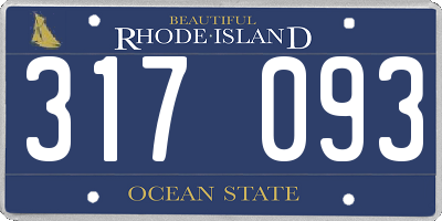 RI license plate 317093
