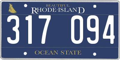 RI license plate 317094