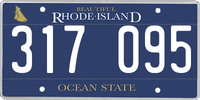 RI license plate 317095