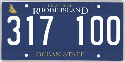 RI license plate 317100