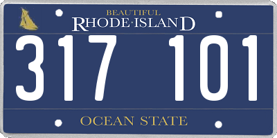 RI license plate 317101