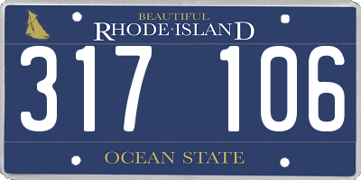 RI license plate 317106