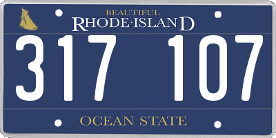 RI license plate 317107