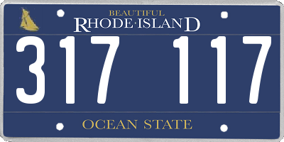RI license plate 317117