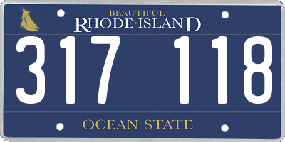 RI license plate 317118