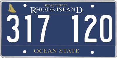 RI license plate 317120