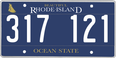 RI license plate 317121