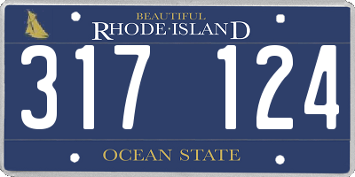 RI license plate 317124