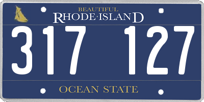 RI license plate 317127