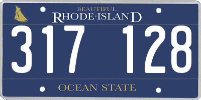 RI license plate 317128