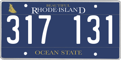 RI license plate 317131