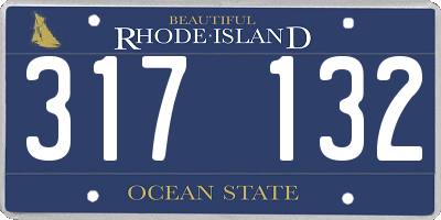 RI license plate 317132