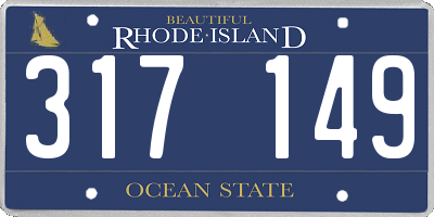 RI license plate 317149