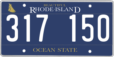 RI license plate 317150