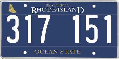 RI license plate 317151