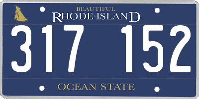 RI license plate 317152