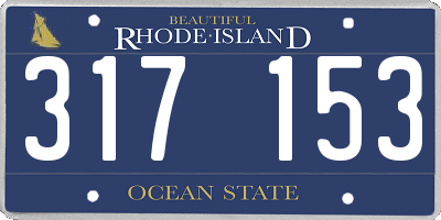RI license plate 317153