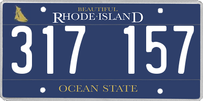 RI license plate 317157
