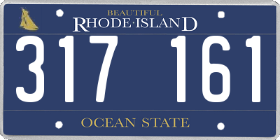 RI license plate 317161
