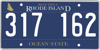 RI license plate 317162