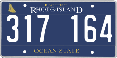 RI license plate 317164
