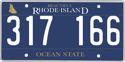 RI license plate 317166