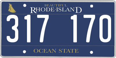 RI license plate 317170