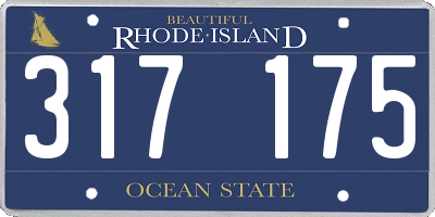 RI license plate 317175