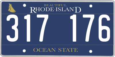 RI license plate 317176