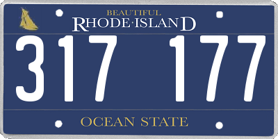 RI license plate 317177