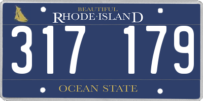 RI license plate 317179