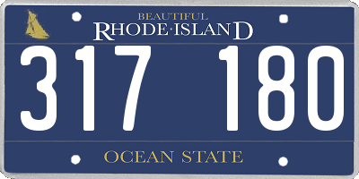 RI license plate 317180