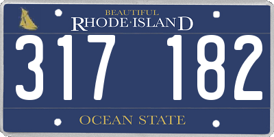 RI license plate 317182