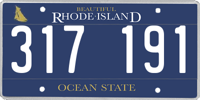 RI license plate 317191