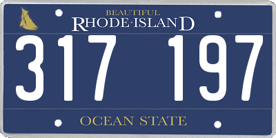RI license plate 317197