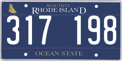 RI license plate 317198