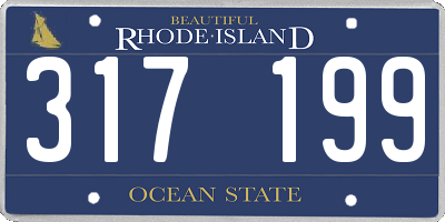 RI license plate 317199