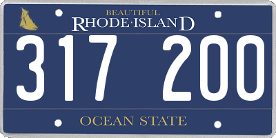 RI license plate 317200