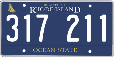 RI license plate 317211