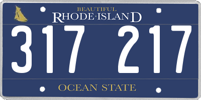 RI license plate 317217