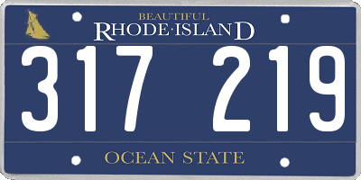 RI license plate 317219