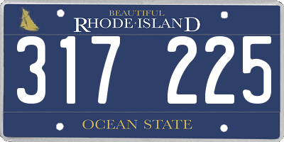 RI license plate 317225