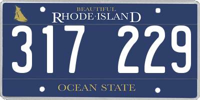 RI license plate 317229