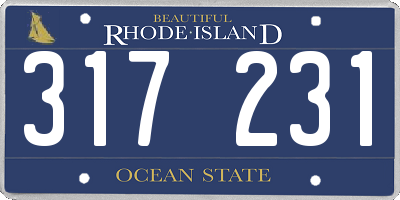 RI license plate 317231