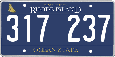 RI license plate 317237