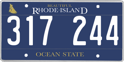 RI license plate 317244
