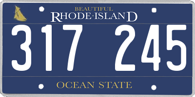 RI license plate 317245