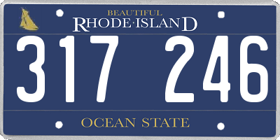 RI license plate 317246